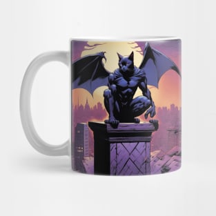 Bat Cat Superhero Purple and Orange Mug